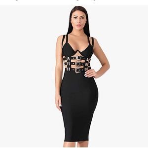 Kaouyou Sexy Bodycon Bandage cutout dress